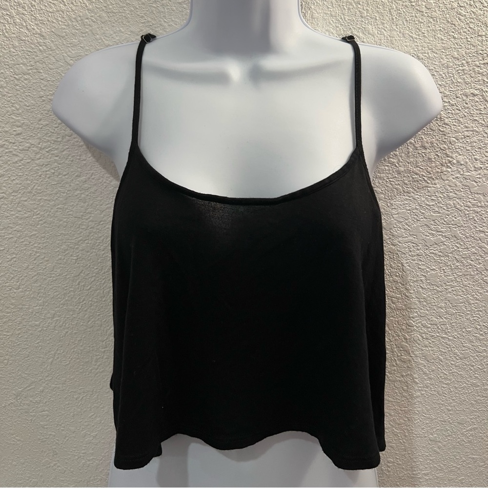 black flowy tank top